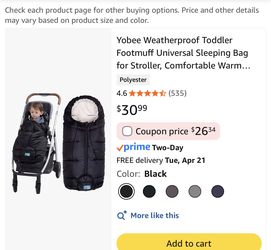 New Weatherproof Toddler Universal Warm Cover for Stroller.