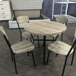 Rustic Brown Dining Table Set 