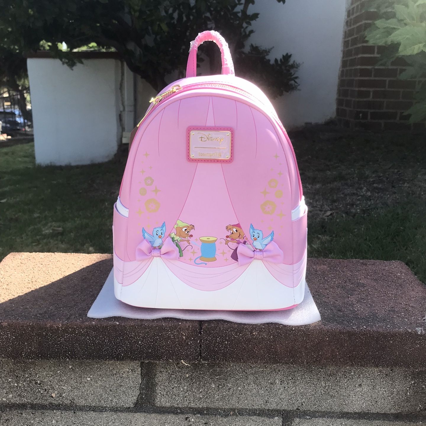 Loungefly Disney store Princess Cinderella Pink Dress Mini Backpack