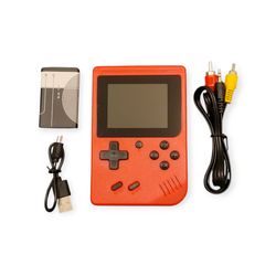 400 in 1 Handheld Game Console Blue/Red Digital game system, 3.0 inch super wide LCD