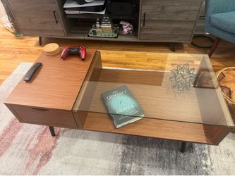 Small glass top coffee table