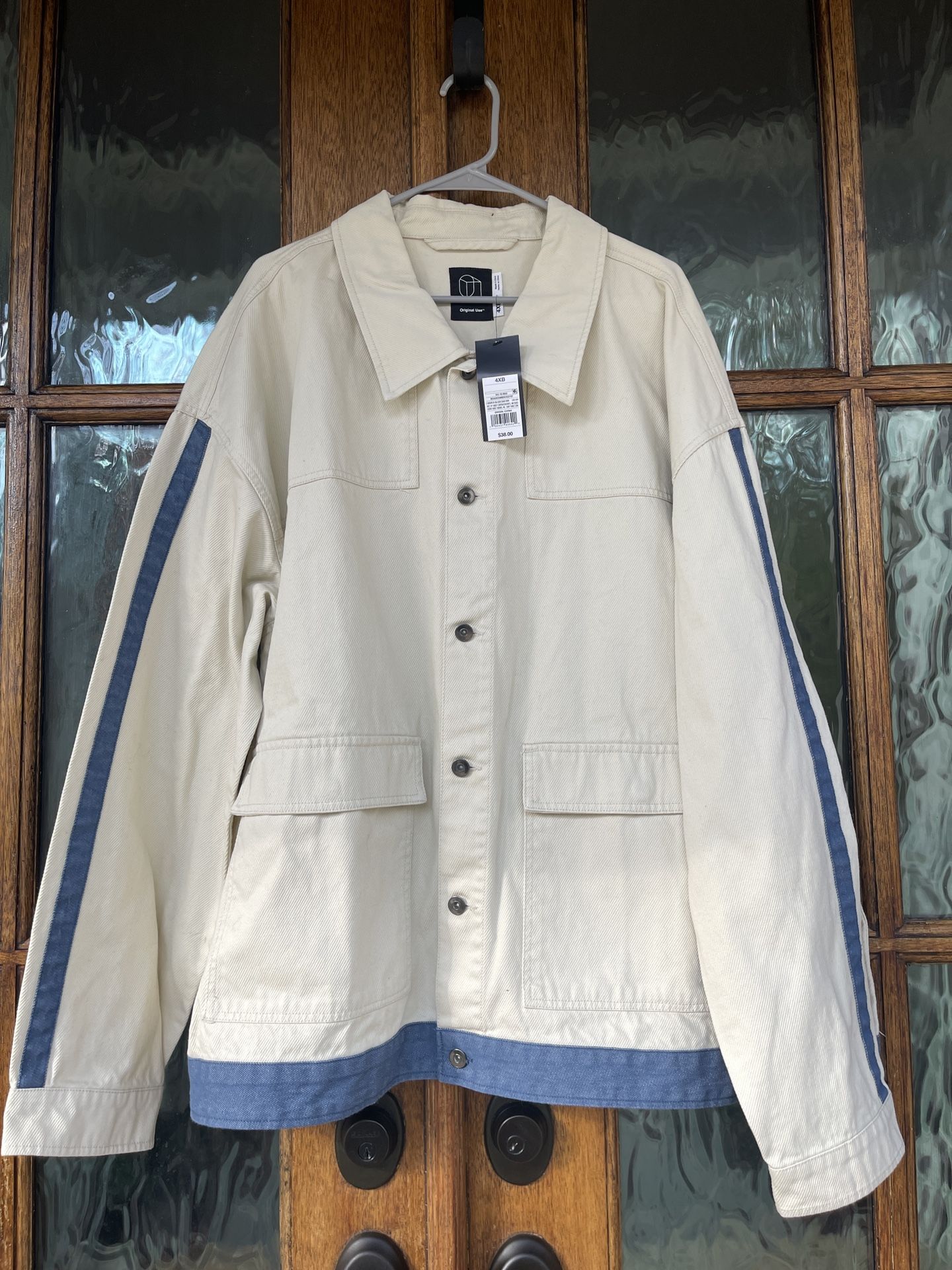 Original Use Men's BeachComber Denim Cream Jacket (4XB)