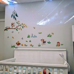 White Convertible Crib up to Twin w/ Mattress - Excellent Condition