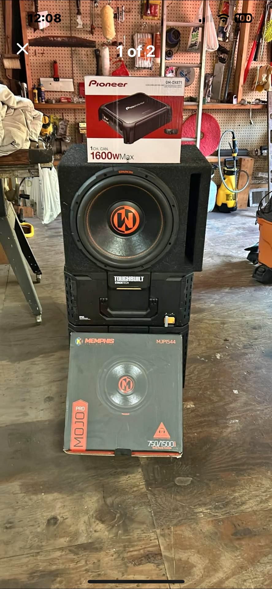 15inch Subwoofer In a Ported box With A Pioneer Amp 