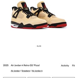Jordan Air 4 Retro GS pizza