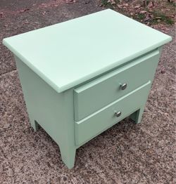 Mint Green 2-Drawer Nightstand