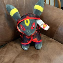 Build-A-Bear Pokémon Umbreon Dark-Type Black & Yellow matching Cape and working Sound Module 2023 