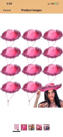 12pcs Cowgirl Hat Plastic Western Cowboy Hat