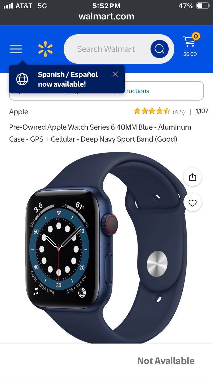 Blue Apple Watch Series 6