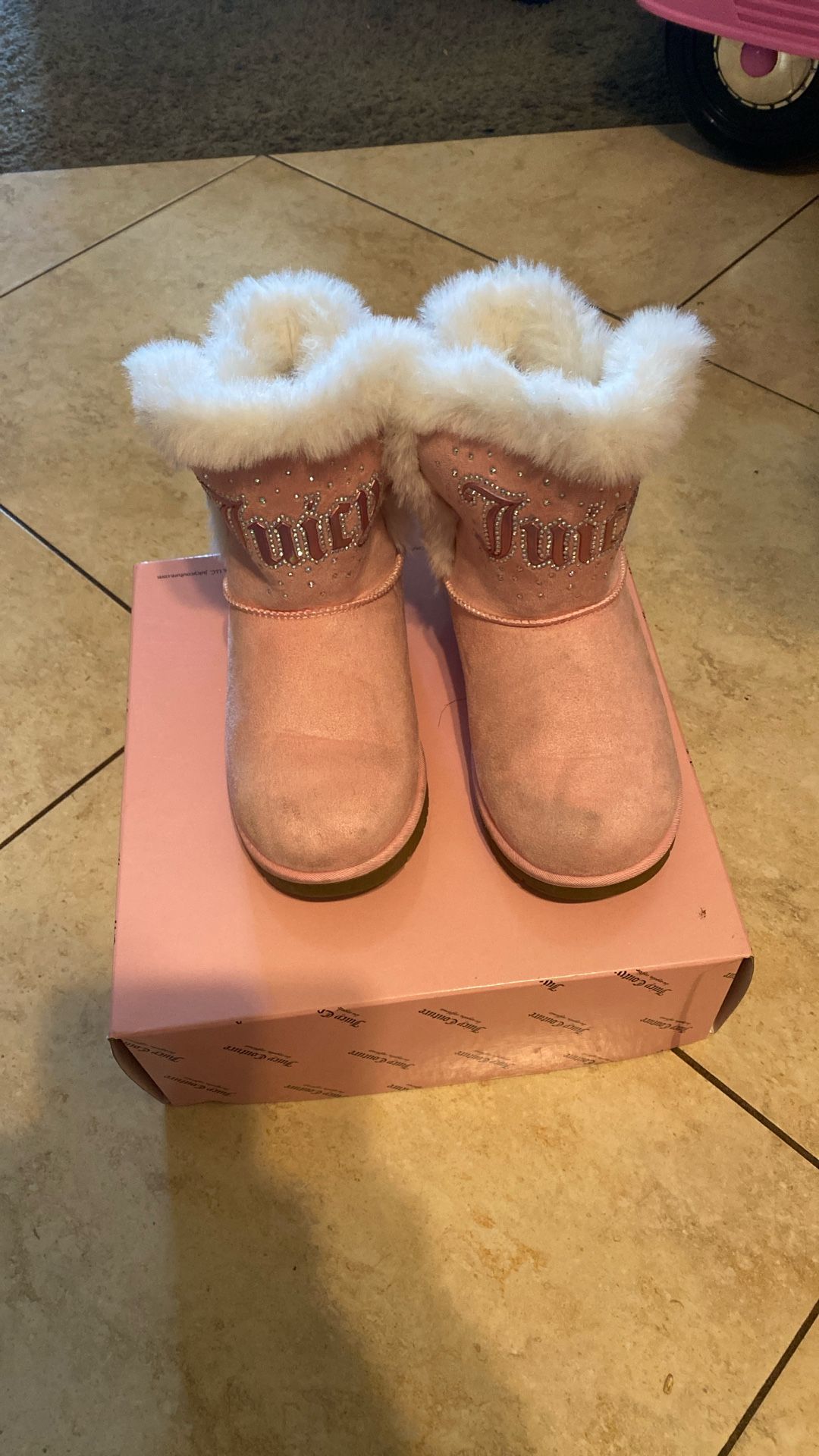 Juicy Pink Boots Size 1 Kids