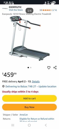 Exerpeutic 1010 Fitness Walking Electric Treadmill