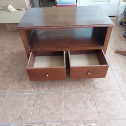 Two Drawer wood TV Stand.  $50.00 OBO  #furniture #stand # Tvstand #storage #desk Desk, Storage, Tv Stand