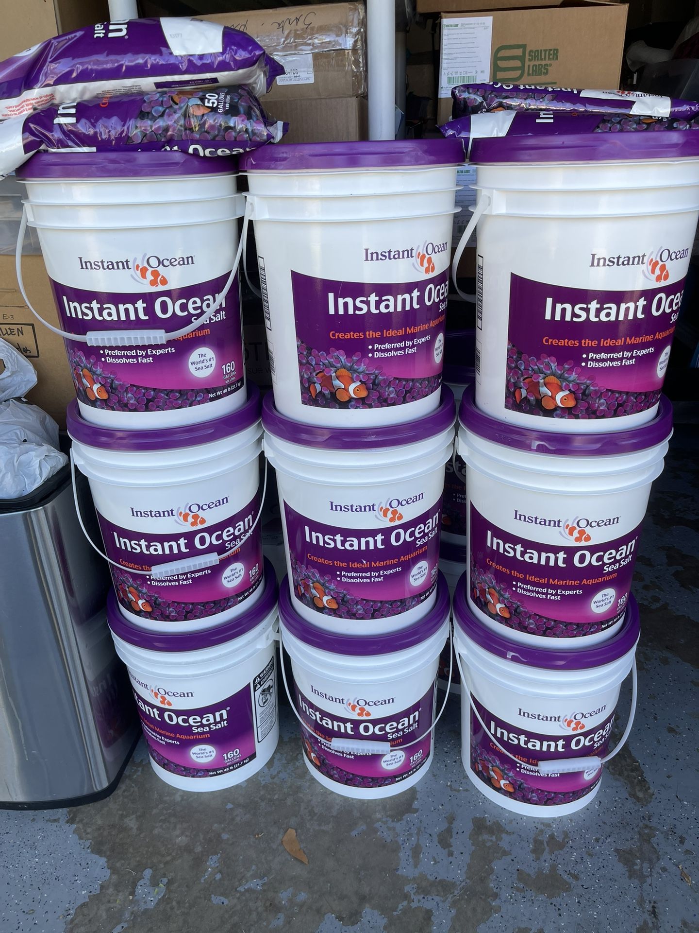 New Instant Ocean Sea Salt 48 Pound Bucket
