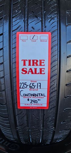 🔥 225/65/17 CONTINENTAL PROCONTACT - SET OF 4 - $240 OUT THE DOOR! 🔥