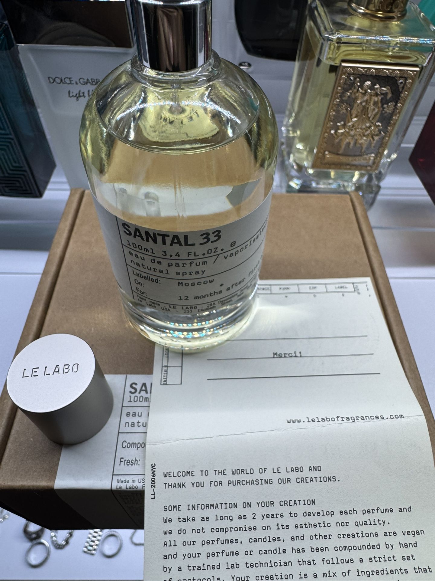 Lelabo Santal 33 3.4oz NEW