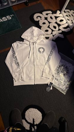 White Chrome Hearts Zip Up Size M