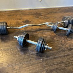 Barbell Dumbbells Weights plates Threaded - home gym