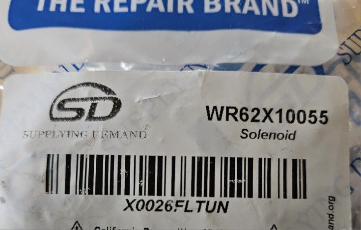 Whirlpool Ice Dispenser Solenoid New Part WR62X10055