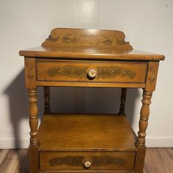 Late 20th Century  L Hitchcock Harvest  Maple Stenciled Two Drawers 