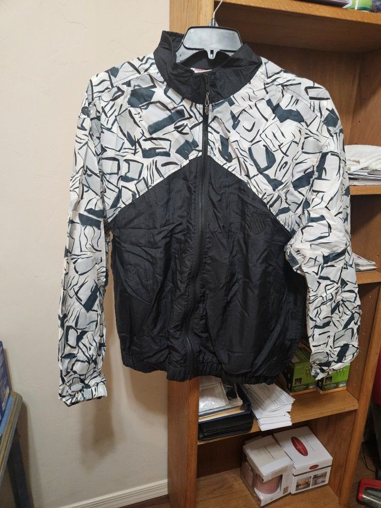 Kswiss Black And White Windbreaker Large Mens