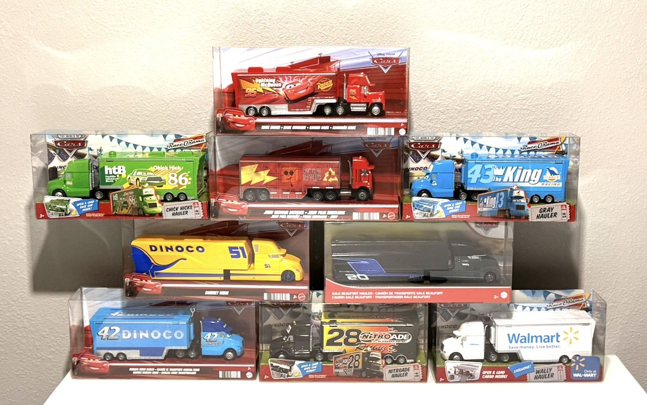 NEW DISNEY PIXAR CARS HAULER SET OF 9 FOR SALE NOT $1