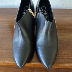 Gently Used Black Calvin Klein Booties  Ladies 8.5