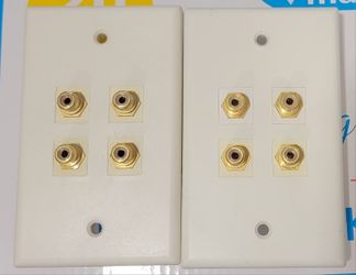 RCA Wall Plate 2 Port Stereo 2 Count