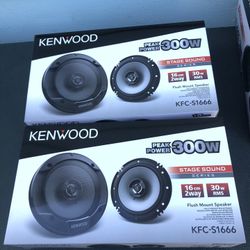 Kenwood 6-1/2 New Car Audio Speakers 50 Dollars Each Pair Or 100 For Both Pairs 