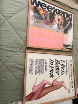 Set of 2 Framed Fashion Prints each $10