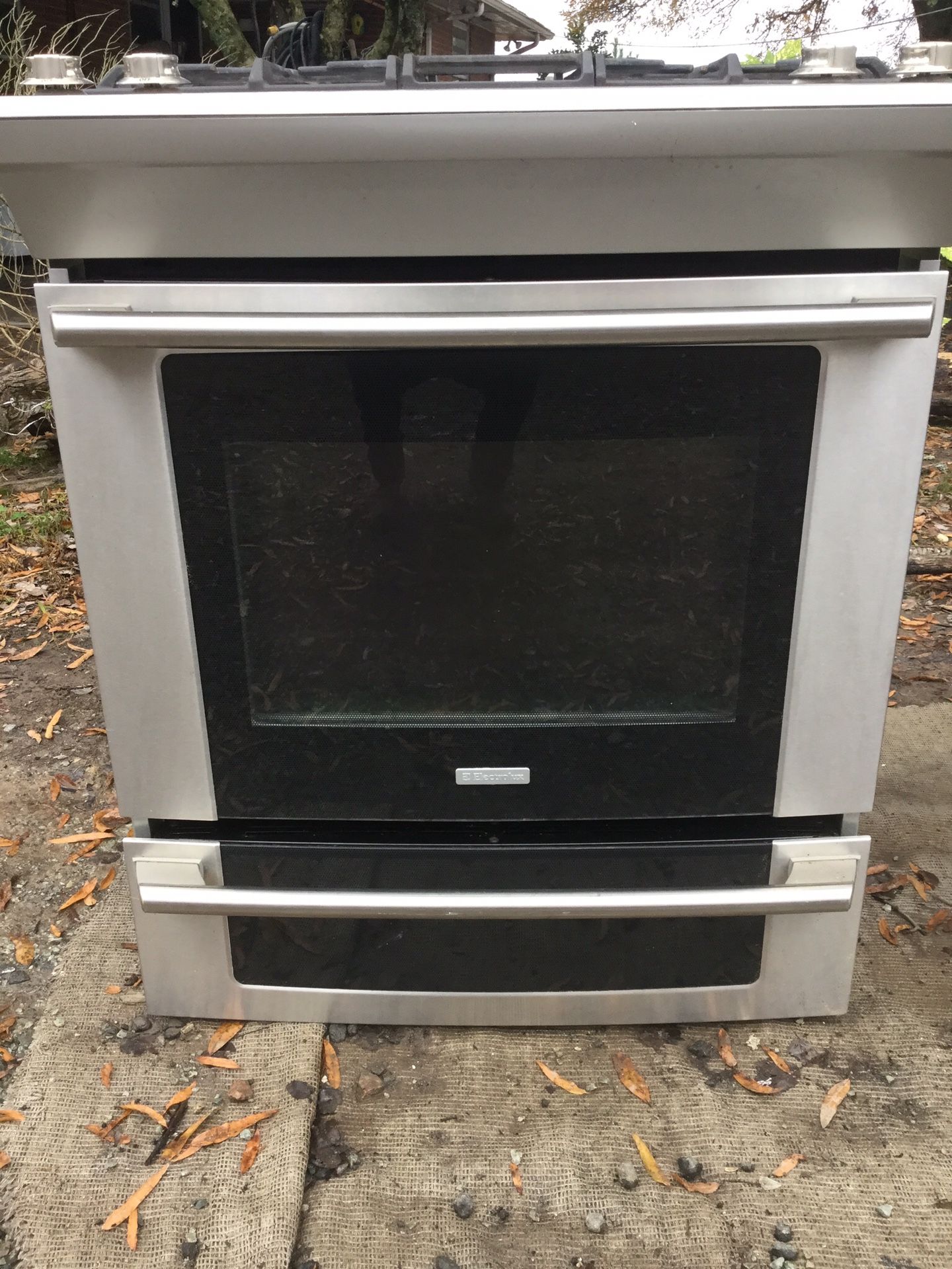 ELECTROLUX stainless gas range/ one year warranty