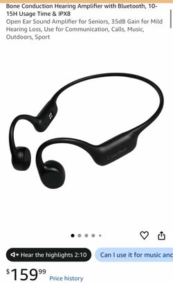 Brand new : Bone Conduction Hearing Amplifier with Bluetoot