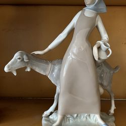 Llardo Girl with Goat Figurine