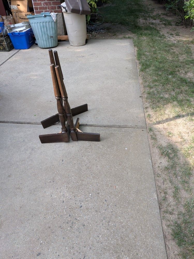 Four Wooden Legs For Table 