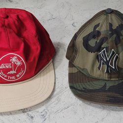2 Baseball Hats: Van's And Camo NY By 59fifty