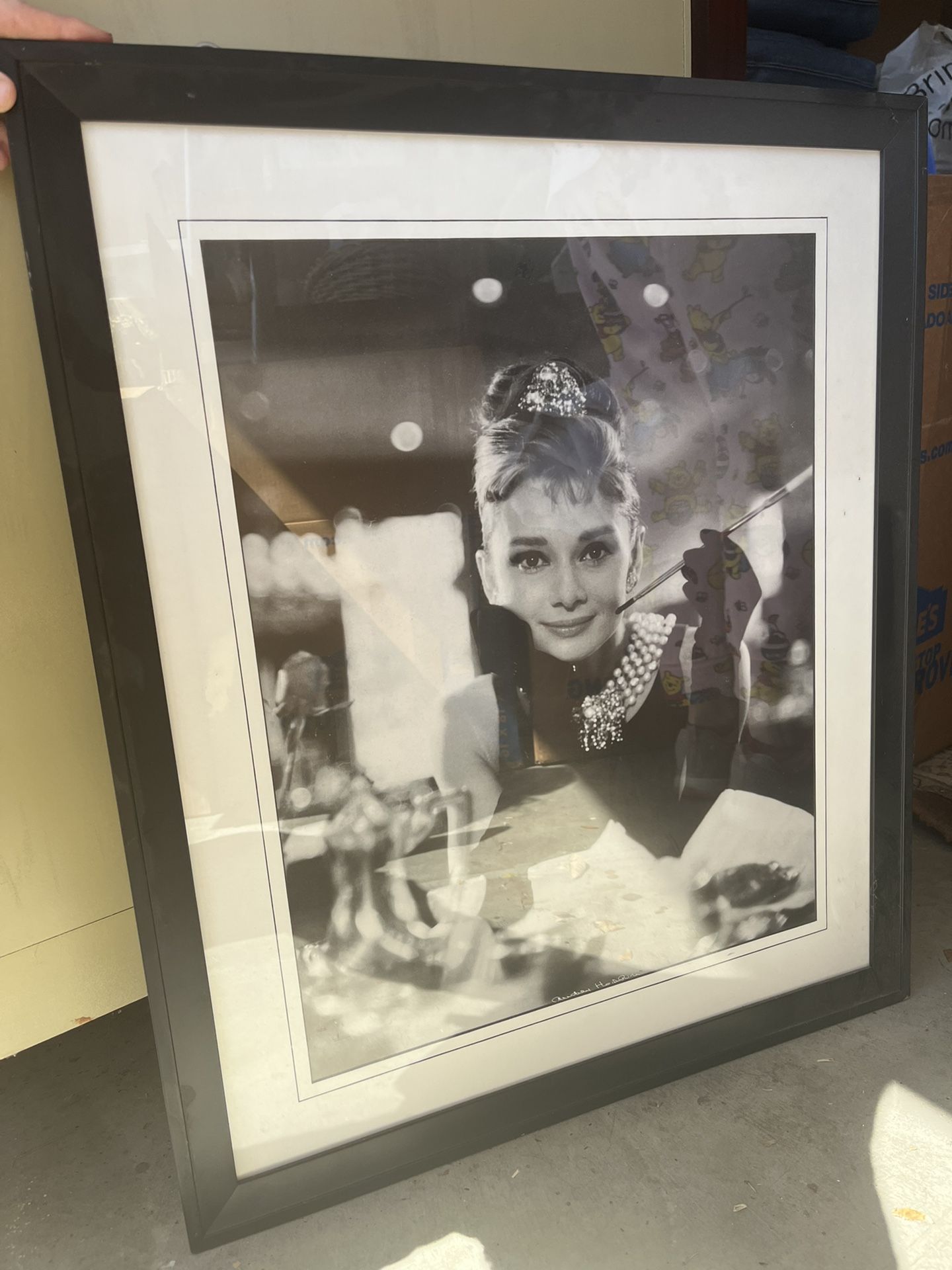 Framed Audrey Hepburn Poster