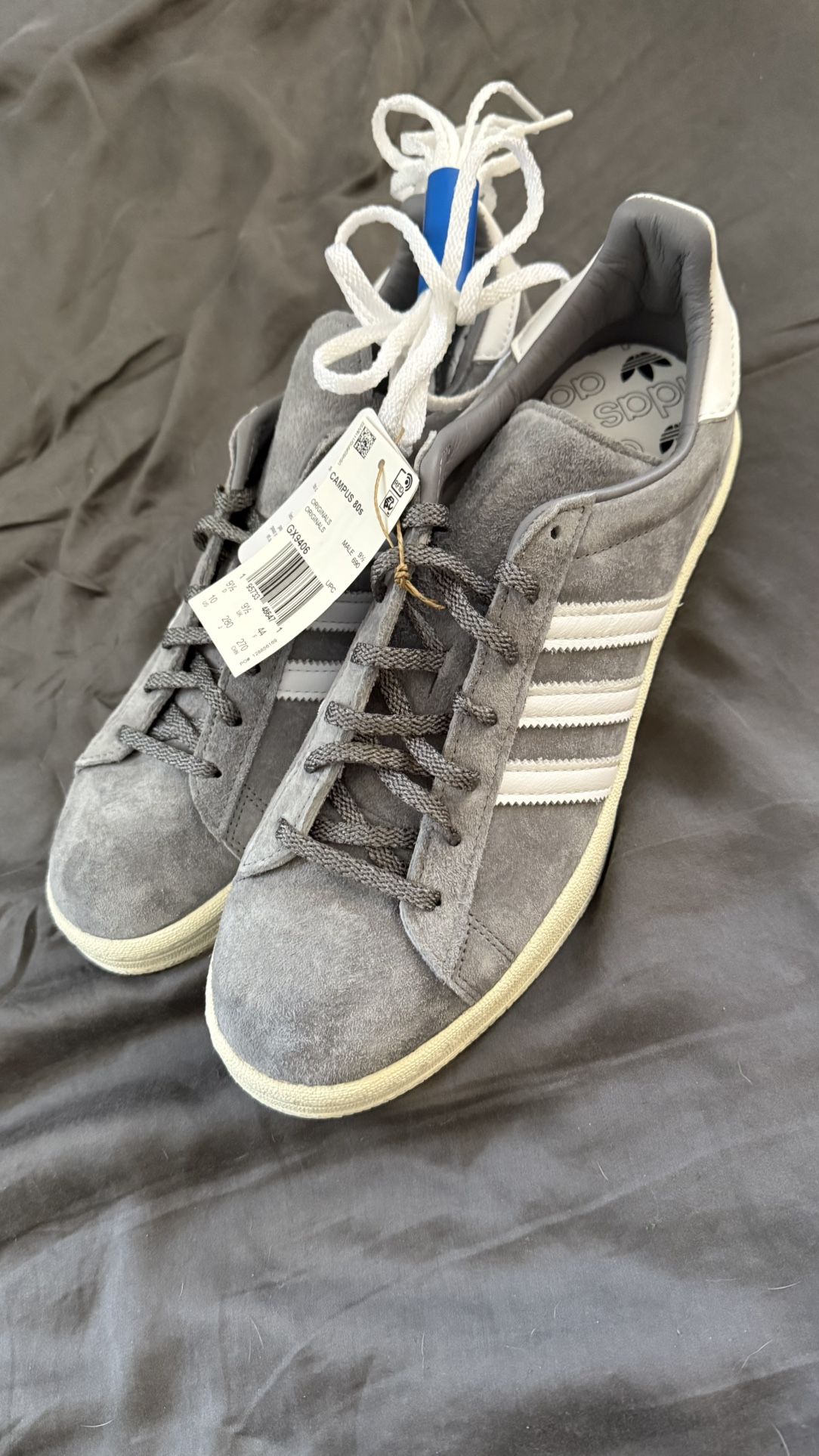 Adidas Campus 80s Grey/White Size 9.5US mens