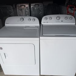 Whirlpool Washer removable agitator and Electric dryer 