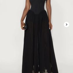 NWT Black Corset Gown Fashion Nova SIZE S 