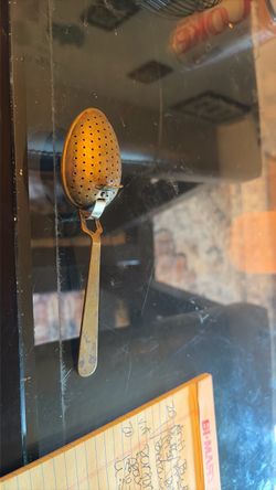 Vintage perforated strain spoon