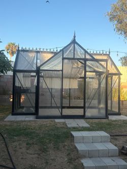 Patio glass shed