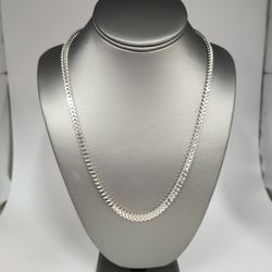 22" Solid 925 Sterling Silver Wheat Chain Necklace (Spiga) Bold Braided Design 