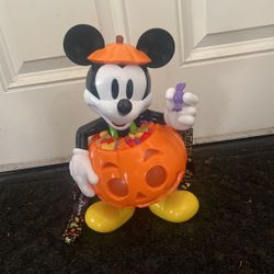 Disney Parks Mickey Mouse Halloween Pumpkin Jack O Lantern Popcorn Bucket 
