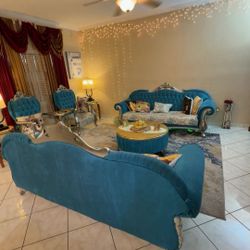 Couches Blue Sofa
