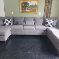 Brand New Byers Market 3pc Jesse Grey Extra Length LAF Sectionals! 🔥 (3 Colors In Stock!)