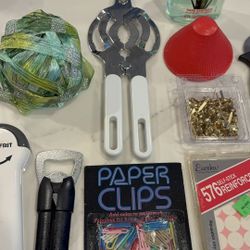 Assorted Office and Kitchen Supplies- The Hand Sanitizer Is New