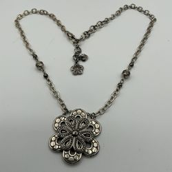 Brighton Pebble Dot Pure Silver Plate Pendant Necklace 18”