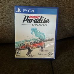 PS4 Burnout Paradise Remastered Game 
