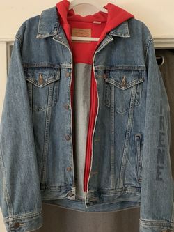Supreme X Levi Denim Hoodie Jacket (L)