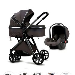 Baby Stroller 3 in 1 With Car Seat And Base 