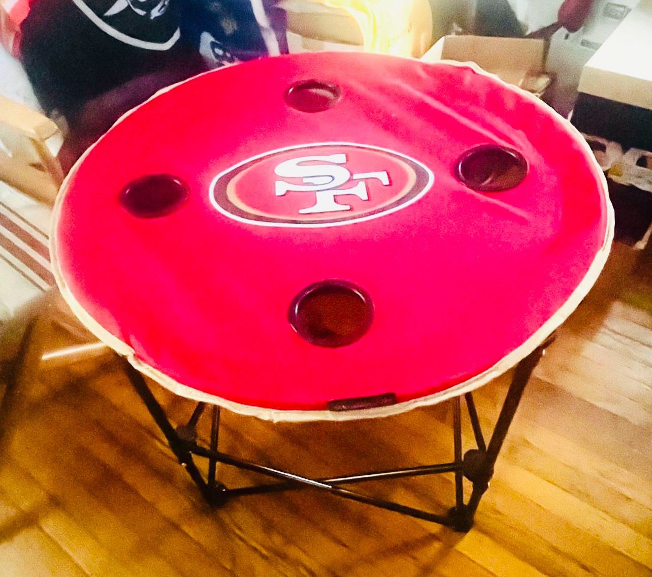 BRAND NEW! SF 49ers Round Table  - with four cup holders, 